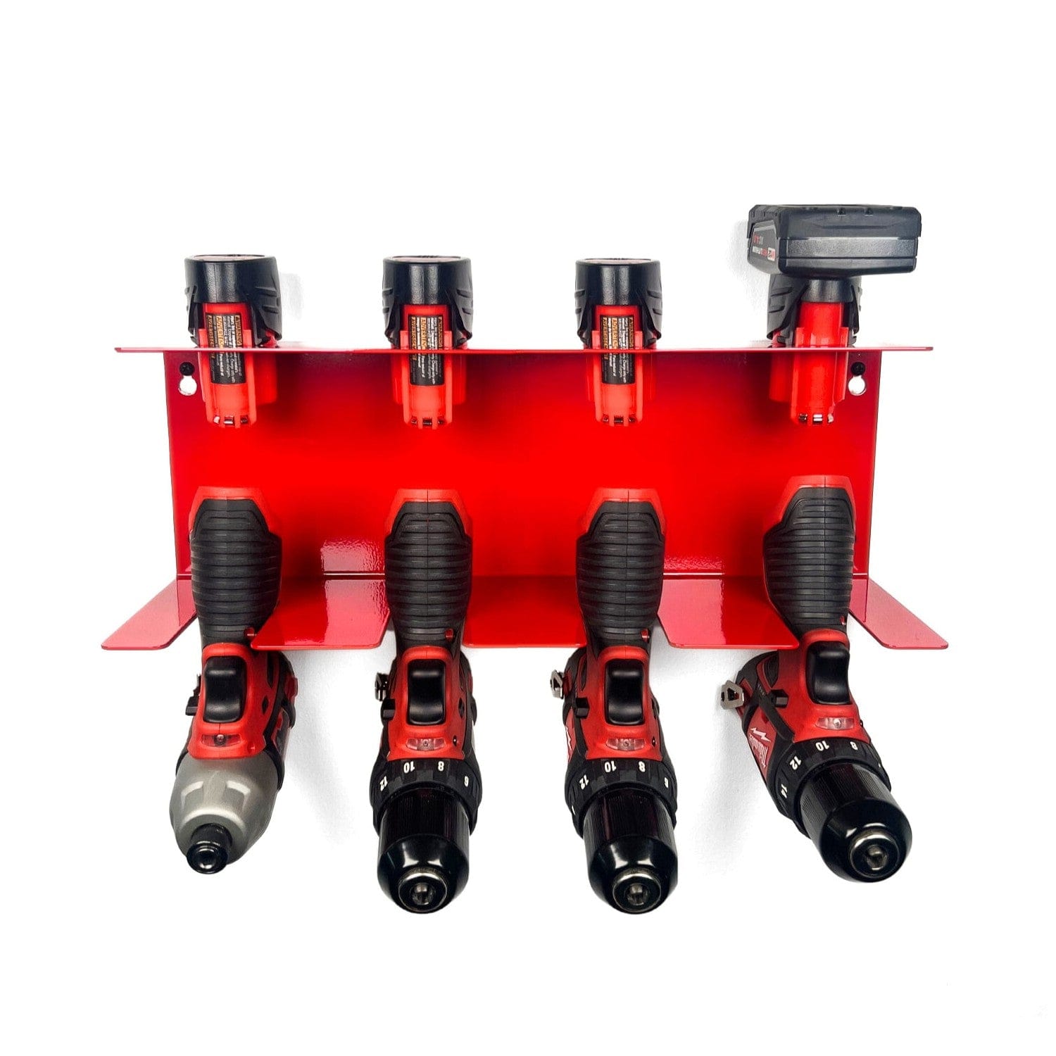 Bold MFG & Supply Tool Organization Milwaukee M12 Drill and Battery Shelf w 4 Slots