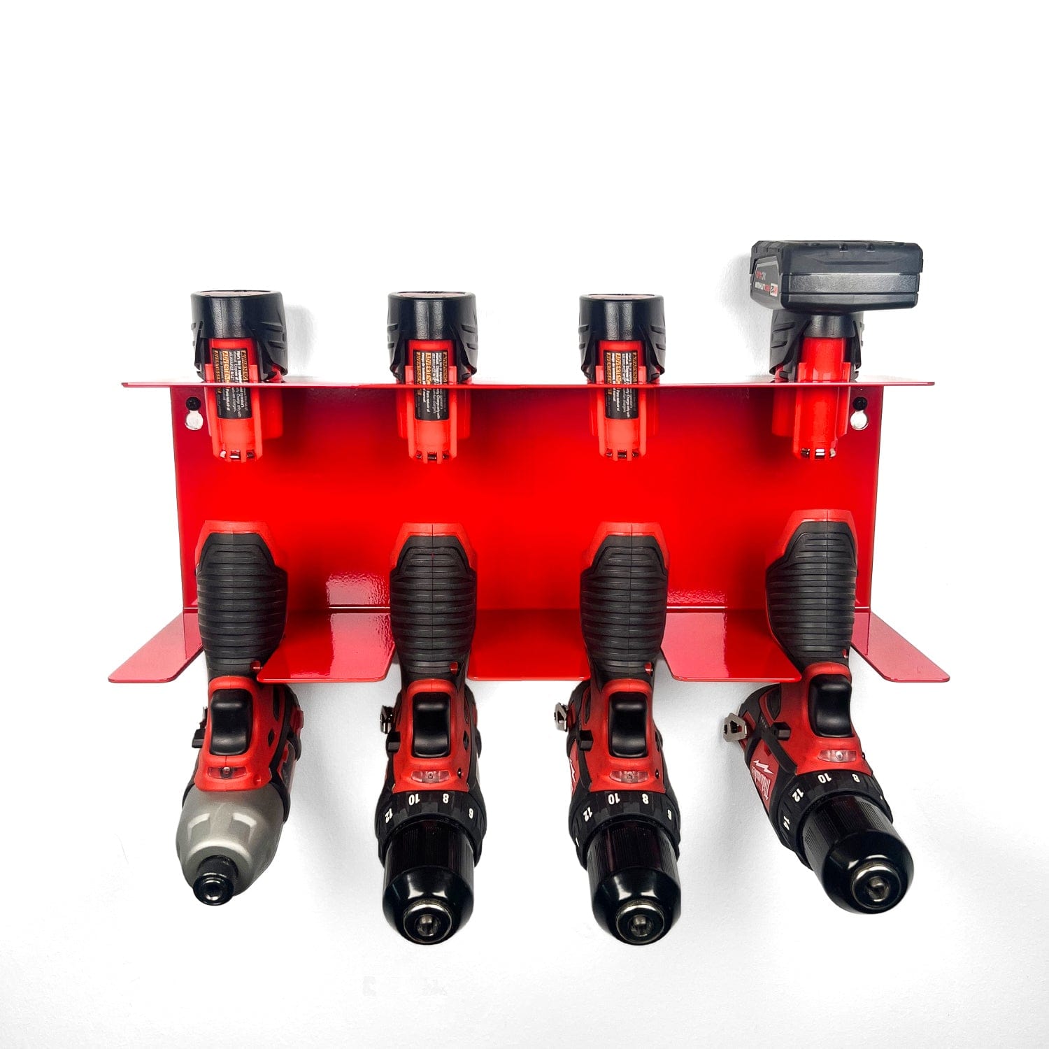 Bold MFG & Supply Tool Organization Shelf Only Milwaukee M12 Drill and Battery Shelf w 4 Slots