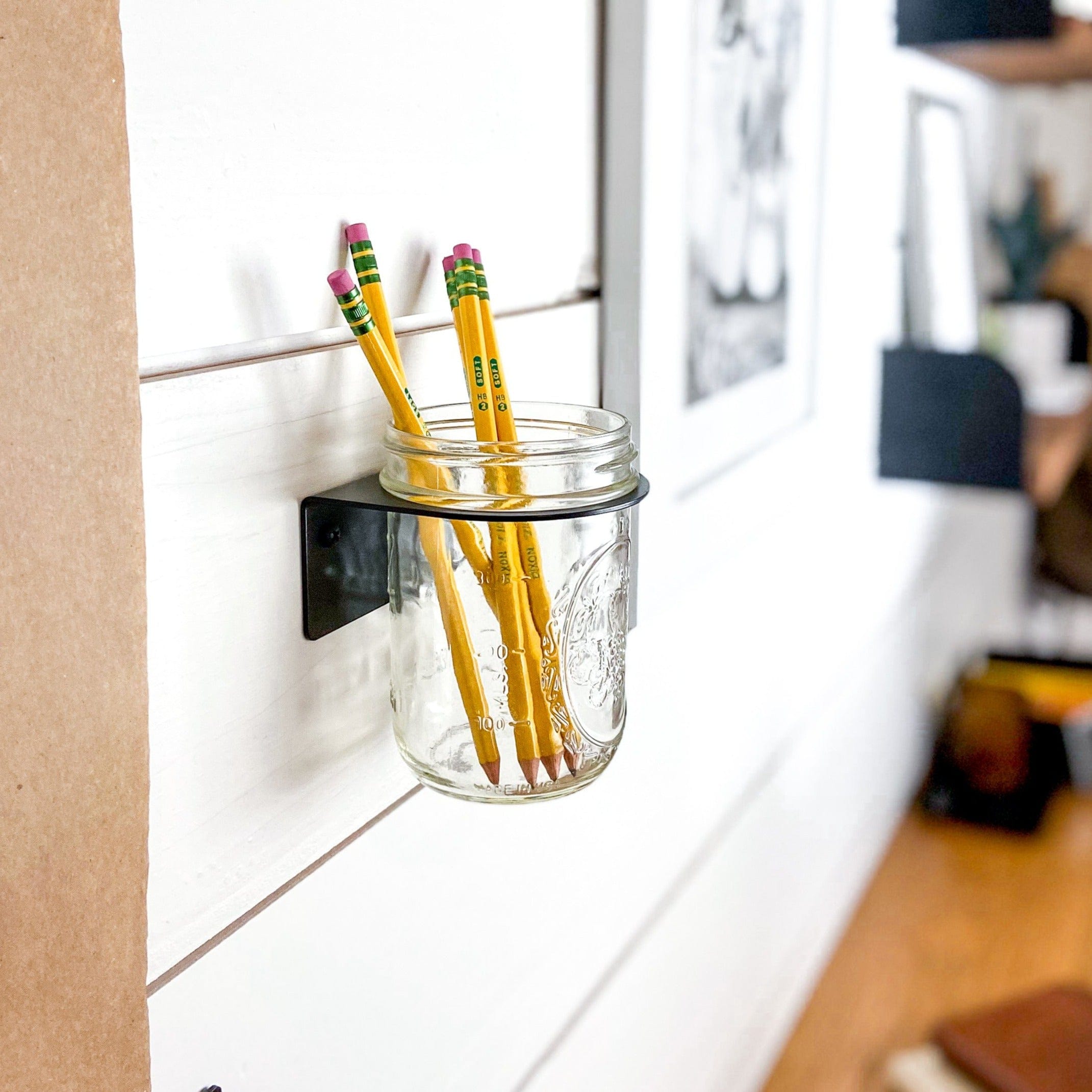 Bold MFG & Supply Storage & Organization Matte Black Mason Jar Shelf - 2 Pack